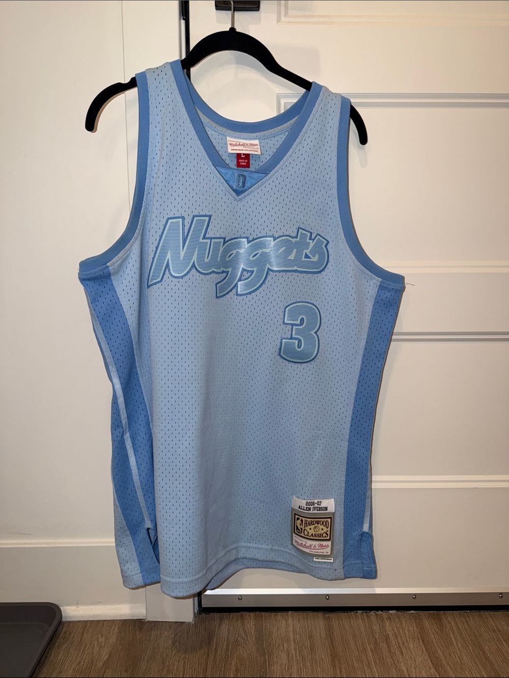 Iverson Denver Nuggets Light Blue #3 Jersey